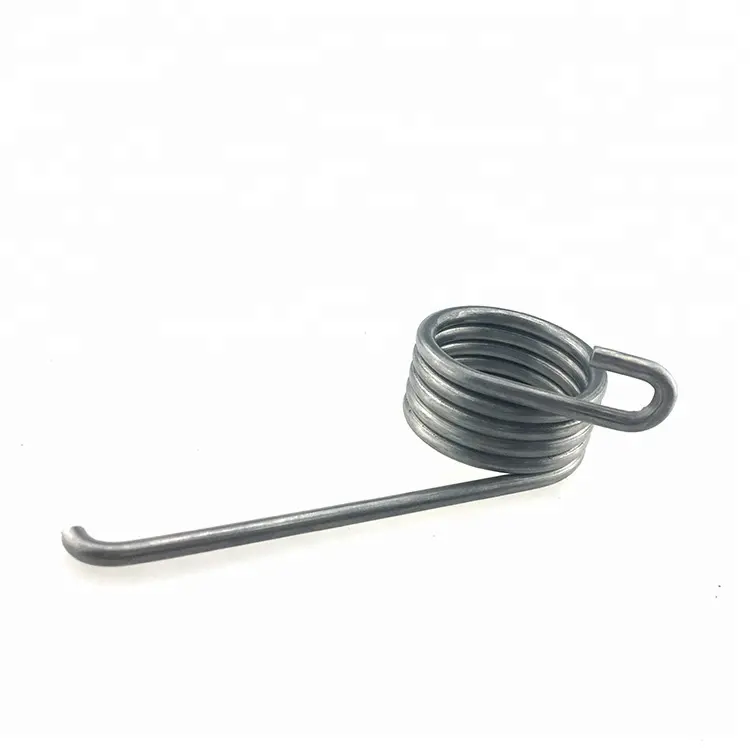 China direct sale SS304 stainless steel coil torsion springs with strong torque and special hook