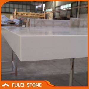 2 + 2 laminé pur blanc comptoir en pierre de quartz pas cher prix inde - Product Image 3