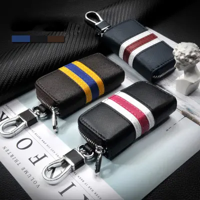 Top Men/Women's New Fashion Car Keys Bag Keys Chains Case Holder Cowhide Leather Key Wallet
