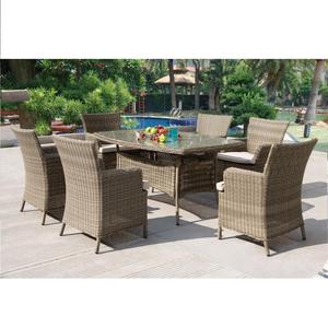 Bộ Đồ Nội Thất Ngoài Trời Cao Cấp Bộ Bàn Ăn 6 Chỗ Bằng Mây - Product Image 2