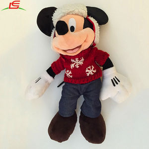 18 "Große Gefüllte Plüsch Mickey Maus Mit Winter Hut & Pullover - Product Image 2