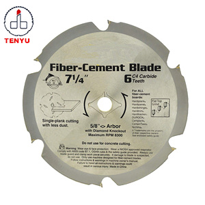 Lame de scie <span class=keywords><strong>Sabre</strong></span> PCD de coupe de ciment, diamant polycristallin à 4 dents de 7 à 1/4 pouces (7 à 1/4 pouces X 4 T) - Product Image 5