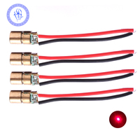Module Mini Laser à points rouges, en laiton, 3V 5V 6mm 650nm 5mW