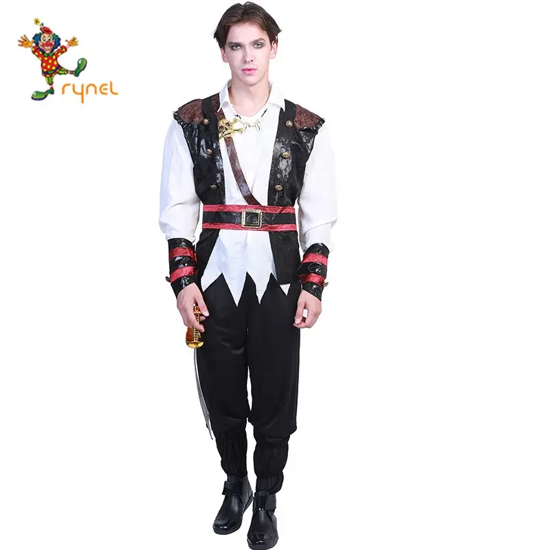 high quality new design adult man costume halloween Prince Pirates Costume