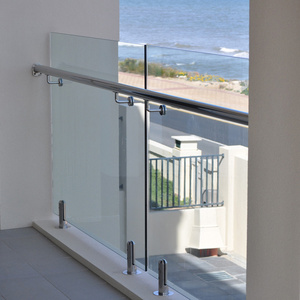 Stainless Steel <strong>Handrail</strong> Frameless Face Fixed Glass Stair Balustrade <strong>for</strong> <strong>Steps</strong> - Product Image 4