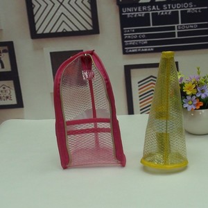 Porte-pinceaux de maquillage de voyage en PVC, organisateur à motif en filet - Product Image 6