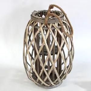 Egg Shape Willow Candle Lantern Wholesale