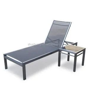 Chaise longue da esterno in alluminio con sedie a sdraio in alluminio di nuova progettazione