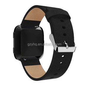 Bandes en cuir pour <span class=keywords><strong>Fitbit</strong></span> Versa/Versa 2 édition spéciale, bracelets en cuir véritable bracelets de remplacement classiques - Product Image 2