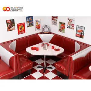 Restaurante americano, muebles de fifties, estilo retro, cabinas de restaurante, gran oferta a EE. UU.