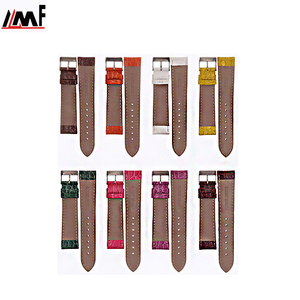 Nouvelle mode européenne multi couleur multi taille brillant veau en relief alligator Grain plomb motif montre-bracelet bracelet interdiction - Product Image 2