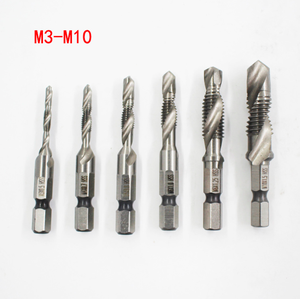Juego de brocas y grifos combinados de 6 uds. HSS4341 para perforación de <span class=keywords><strong>Metal</strong></span>, <span class=keywords><strong>avellanador</strong></span> de roscar, 2 uds. - Product Image 2