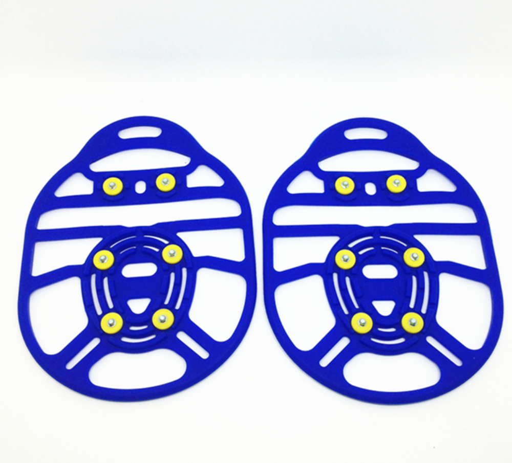 Взрослый лед бутсы универсальные Нескользящие синий силиконовая круглая нескользящее резиновое покрытие Чехлы для обуви