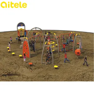 QITELE儿童户外塑料绳爬网游乐场
