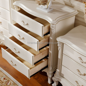 Cómoda de Madera Blanca de Estilo <span class=keywords><strong>Provincial</strong></span> Francés con 5 Cajones - Product Image 2