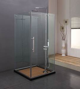 <span class=keywords><strong>Mampara</strong></span> de <span class=keywords><strong>Ducha</strong></span> de Vidrio con Bisagras Pivotantes sin Marco, Moderna y de Lujo, de Acero Inoxidable SS304, con <span class=keywords><strong>Plato</strong></span> de Piedra Artificial, Unidad de Baño Prefabricada - Product Image 3