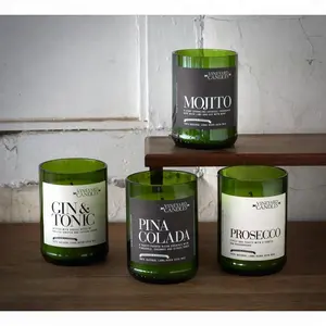 high quality gift box wine bottle Soy Wax vineyard Candles Scented Gift Candle
