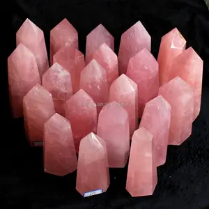 Wholesale Top Quality Large Rose Quartz Crystal Points Healing Wands
