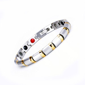 Bracelet pour hommes Offre Spéciale Nouveau design en acier inoxydable noir et or <span class=keywords><strong>Germanium</strong></span> Style classique pour les avantages pour la santé d'anniversaire - Product Image 2