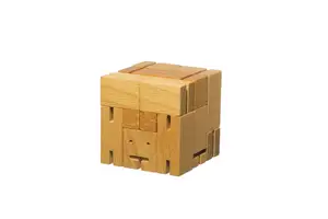 Giáo dục đồ chơi tùy chỉnh sáng tạo gỗ TỰ LÀM câu đố nhỏ bằng gỗ cubebot robot cube
