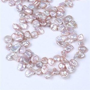 สายไข่มุกหลวมสำหรับเด็กแรกเกิดคุณภาพสูง9-10มม. สีม่วง - Product Image 1