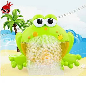 Hot Baby Bubble Machine Bubble Automatic Machine Big Frog Bubble Maker Blower Music Bath Toy für Baby