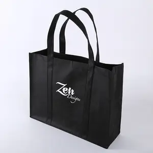 Çevre dostu ucuz katlanır yeniden kullanılabilir özel sipariş dikişsiz bakkal alışveriş çantası özel baskılı dokuma olmayan bez çanta çanta