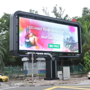 Papan Iklan Digital Layar LED P8 P10 Sisi Ganda Luar Ruangan