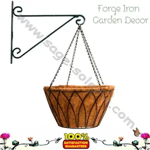 Large Metal Hanging Basket Wall Plant Hangers Coco Planter Liners