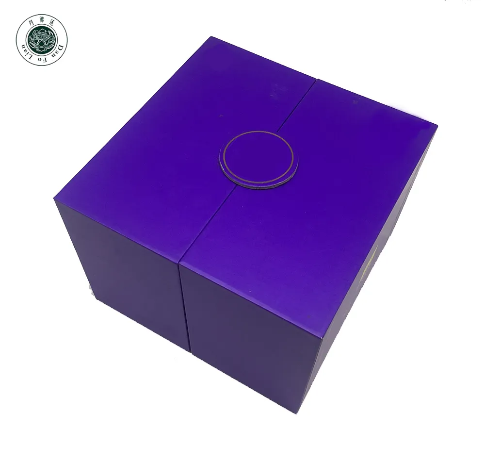 new design folding gift boxes men for present dark blue double side wrapping paper gift box