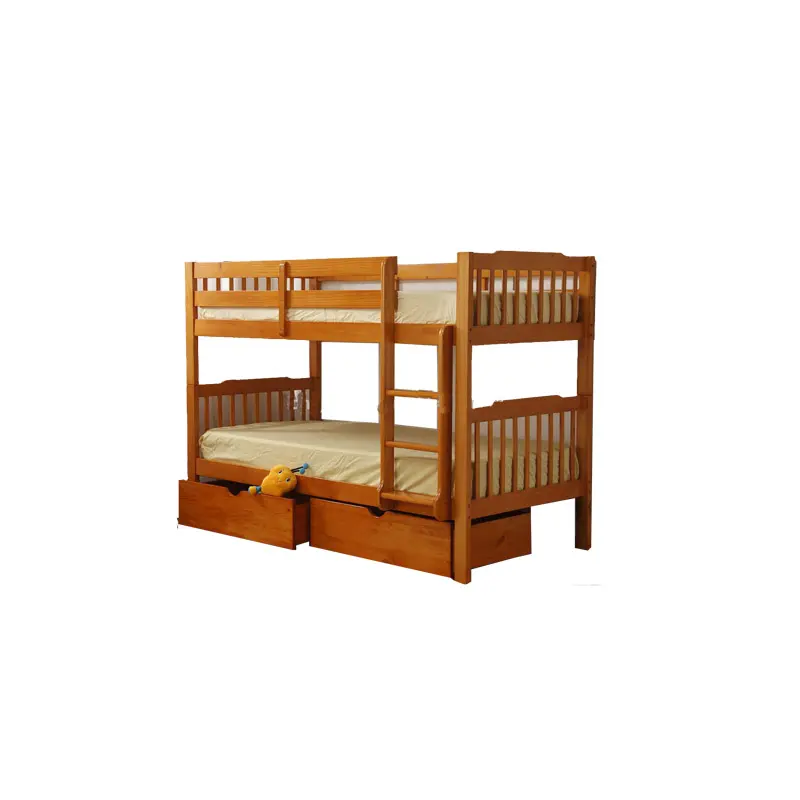 Hot sale Children Bunk Beds with drawers stairs solid wood bunk Bed with Handrail