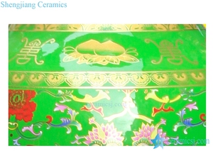 <span class=keywords><strong>Vaso</strong></span> da fiori in porcellana rossa in <span class=keywords><strong>ceramica</strong></span> con pavimento <span class=keywords><strong>verde</strong></span> antico per arredamento per ufficio - Product Image 2