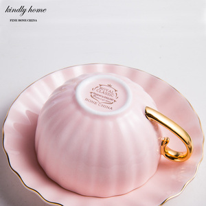 <span class=keywords><strong>Taza</strong></span> y platillo de cerámica de gran oferta, juego de tazas de té de <span class=keywords><strong>calabaza</strong></span> de la tarde de porcelana, 8 Uds. - Product Image 3