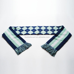 Bufanda de abanico de fútbol jacquard tejida acrílica bonita personalizada barata promocional - Product Image 6