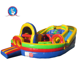 Parcours d'obstacles gonflable rond coloré et jeux de videur pour château gonflable amusant pour enfants et adultes - Product Image 1