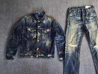 Nouveau Design Vintage Workwear Denim Blue Jumpsuit Homme Denim Jumpsit