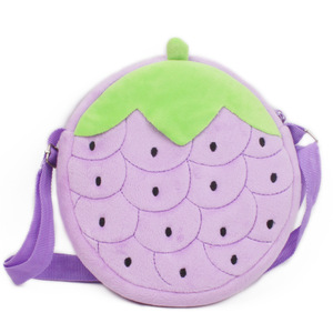 Nuovo stile piccolo carino <span class=keywords><strong>fragola</strong></span> a forma di uva peluche personalizzato portamonete borse a tracolla per bambini - Product Image 2