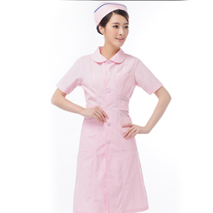 El Personal Médico Enfermera Del Hospital Uniforme Set Vestido Rosa De Cuello chino - Product Image 3