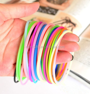 1.6mm/2mm/3mm/4mm/5mm/8mm d'épaisseur décoration dame élastique <span class=keywords><strong>Bracelet</strong></span> en <span class=keywords><strong>Silicone</strong></span> <span class=keywords><strong>Bracelet</strong></span> en gelée de <span class=keywords><strong>Silicone</strong></span> - Product Image 6
