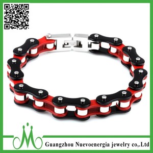 Cadena moto Moda bicicleta de pulsera para hombre de acero inoxidable de bicicletas joyería del brazalete de la motocicleta - Product Image 1