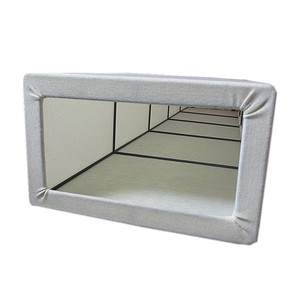 Practical Indoor Lighting Simple Metal Frame Floor <strong>Lamp</strong>, <strong>Large</strong> Rectangle Fabric <strong>Lamp</strong> <strong>Shade</strong> - Product Image 2