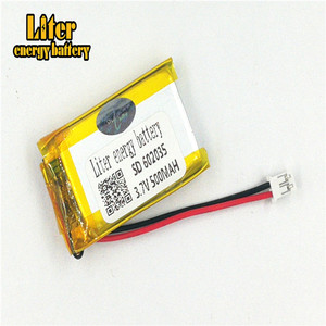 Plug 2.0-2 P 3.7 V 602035 500 mah lipo battery Rechargeable solar li ion polymer lithium battery with PCM - Product Image 3