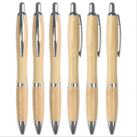 Werbe Werbung Günstige Individuelles Logo Bambus Stift Holz Stift ursprüngliche ökologie nach holz kugelschreiber mit clips und logo