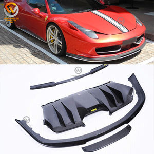 Auto Carbone Avant lip Splitter Kit Carrosserie Fit Pour 10-14 <span class=keywords><strong>Ferrari</strong></span> F458 Arrière Diffuseur Et Spoiler - Product Image 1