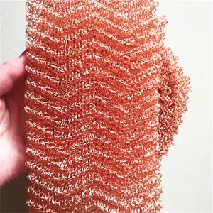 4 Wire Copper Knitted Wire Mesh for distillation Copper packing column packing