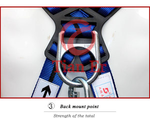 Tipe Penentuan Posisi Full Body <span class=keywords><strong>Harness</strong></span> 5 D-ring dengan Tali Penyandang Ganda - Product Image 2
