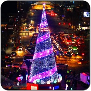 Árbol de Navidad LED Espiral Artificial Comercial para Exteriores, Grande y Gigante con Luces RGB de Colores Completos, Decorativo para la Temporada Navideña - Product Image 5