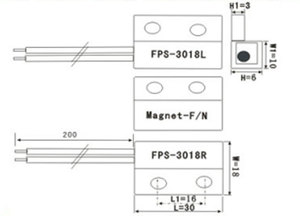 HKFAST FPS-3018L/R สวิตช์ตรวจจับระยะใกล้แบบแม่เหล็ก 2 ชิ้น - Product Image 4