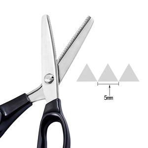 3/5/7mm त्रिकोण <span class=keywords><strong>Pinking</strong></span> कैंची कपड़े शिल्प पेशेवर हाथ में सीवान Zig Zag सिलाई कैंची दर्जी कपड़े कतरनी - Product Image 4