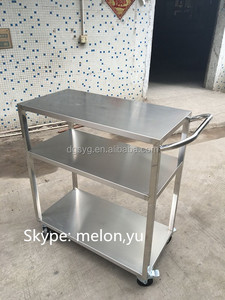 Chariot de traitement en acier inoxydable, 2 <span class=keywords><strong>étagère</strong></span>s, 60x40 <span class=keywords><strong>cm</strong></span>, livraison gratuite - Product Image 4